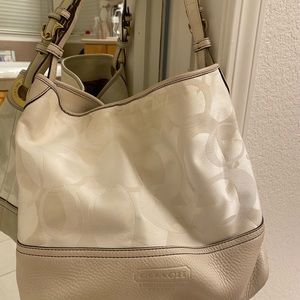Coach Canvas with Leather trim and bottom